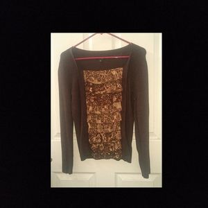 Sweater w- ruffle inlay sz mp